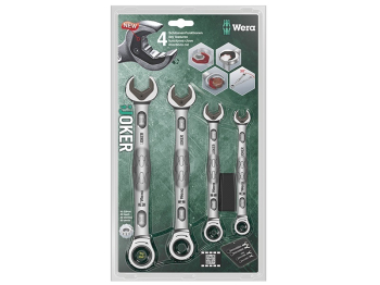 Wera Joker 4 Set 1 - Set of Ratcheting Combination Wrenches - 4 Pcs.